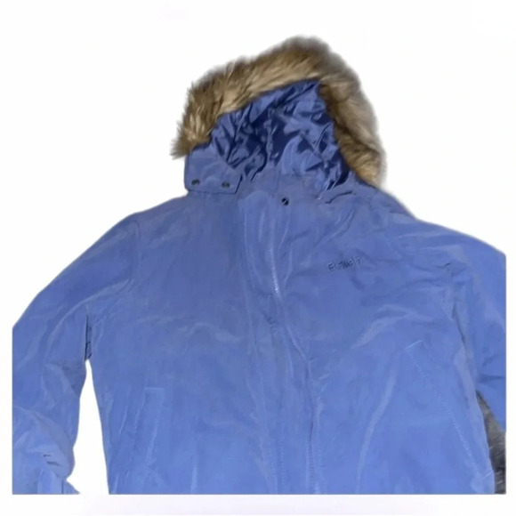 Bench Blue fur trim boy bomber puffer jacket Sz S - Picture 4 of 17